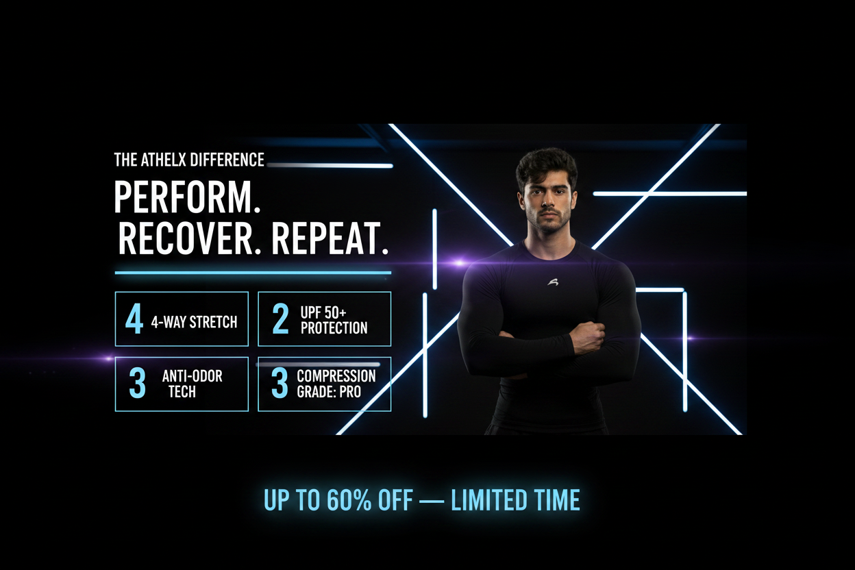 Athelx Perform Recover Repeat Infographic Banner