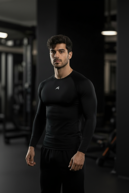 Sleeve Stack combo - black half sleeve and full sleeve STRATUM 7 tees