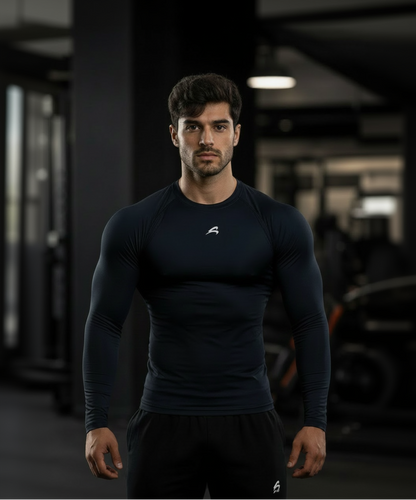 Complete Trio combo - white, black half sleeve and blue full sleeve STRATUM 7 tees