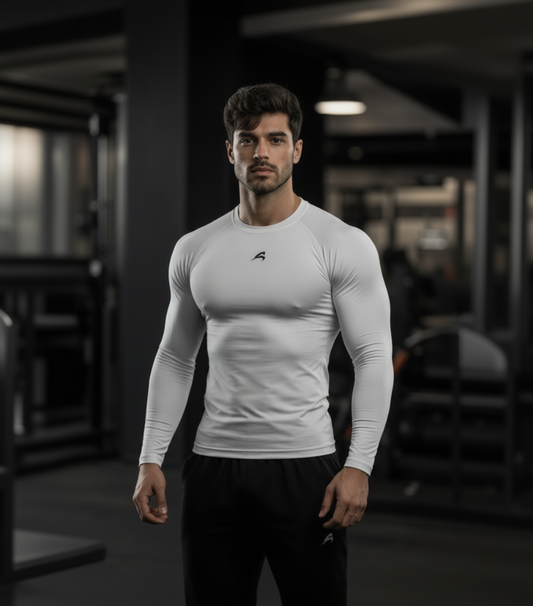 White Full Sleeve Three-Quarter