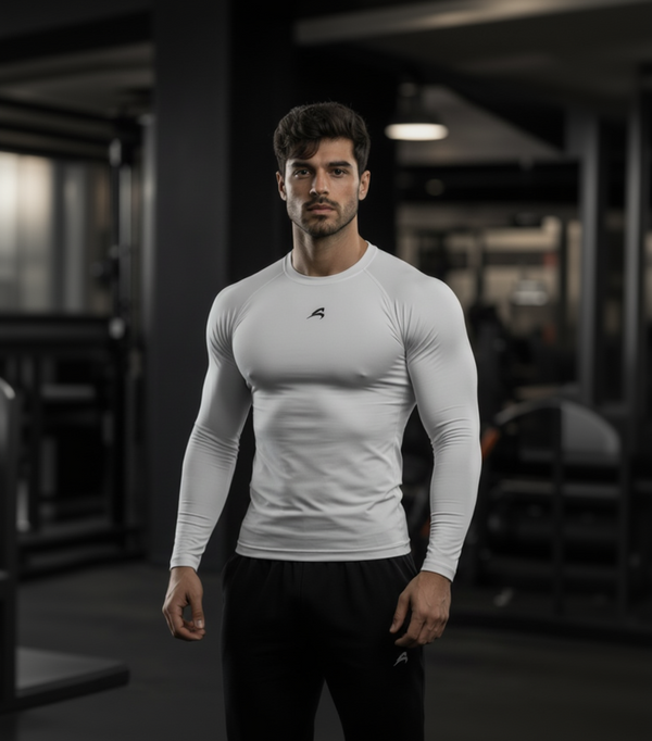 White Full Sleeve Three-Quarter