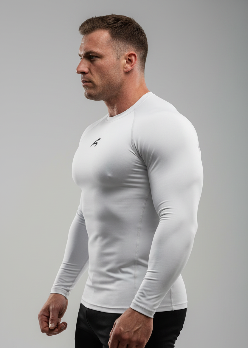 White Long Sleeve Side